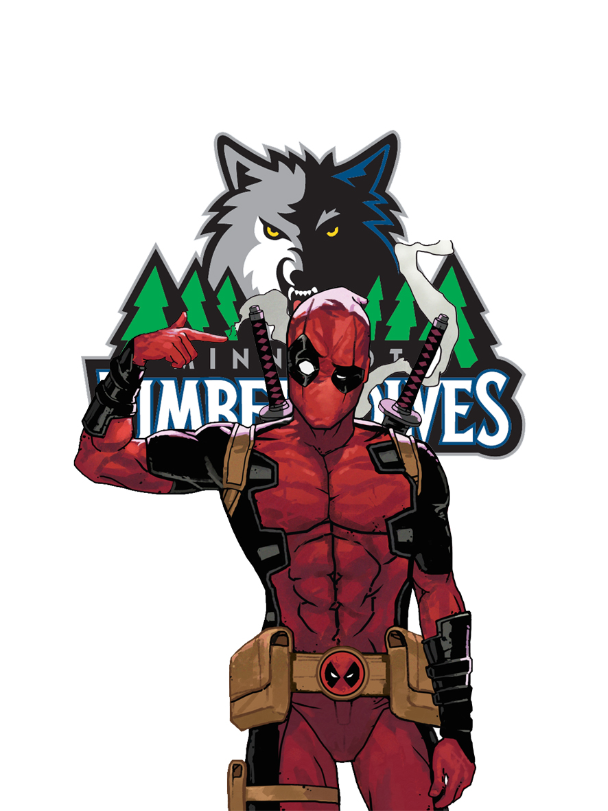 Minnesota Timberwolves Deadpool Logo vinyl decal